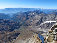 Cervinia dalla vetta del Cervino